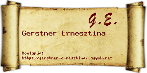 Gerstner Ernesztina névjegykártya